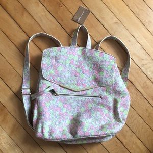 Leather flower backpack